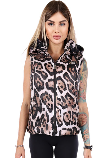 Women’s Leopard Puffer Vest Leo Classic