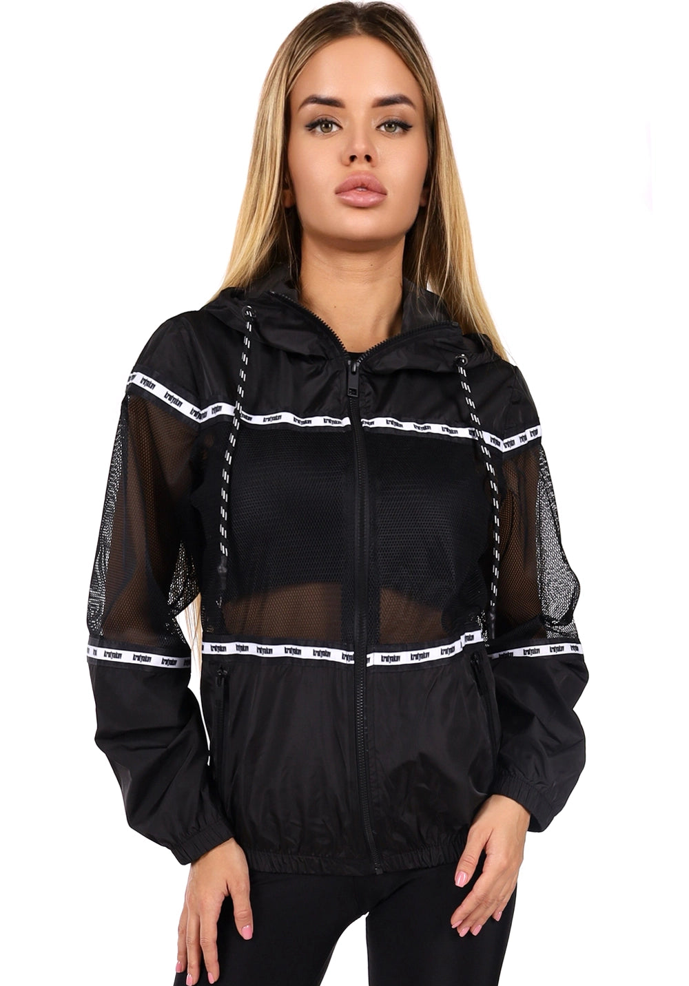 Women’s Mesh-Panel Windbreaker Limra Black