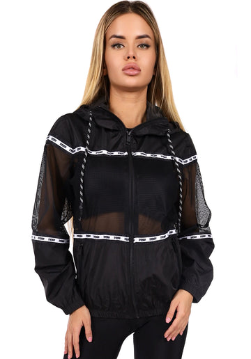 Women’s Mesh-Panel Windbreaker Limra Black