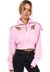 WOMEN’S CROP SWEATSHIRT LUCIA — PINK