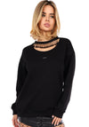 WOMEN’S SWEATSHIRT LUNA — BLACK