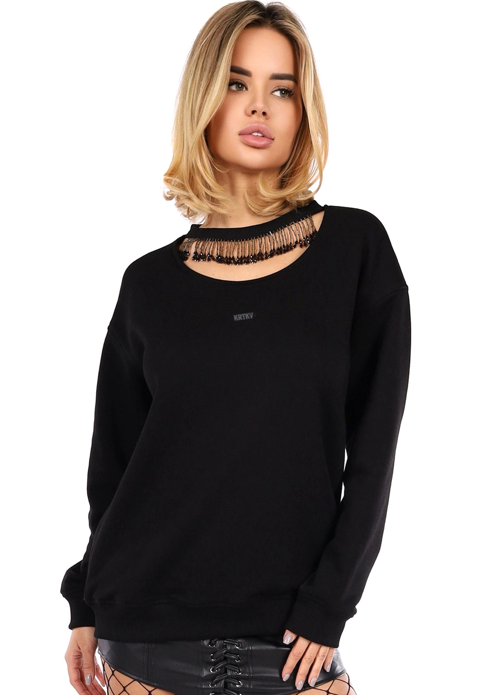 WOMEN’S SWEATSHIRT LUNA — BLACK