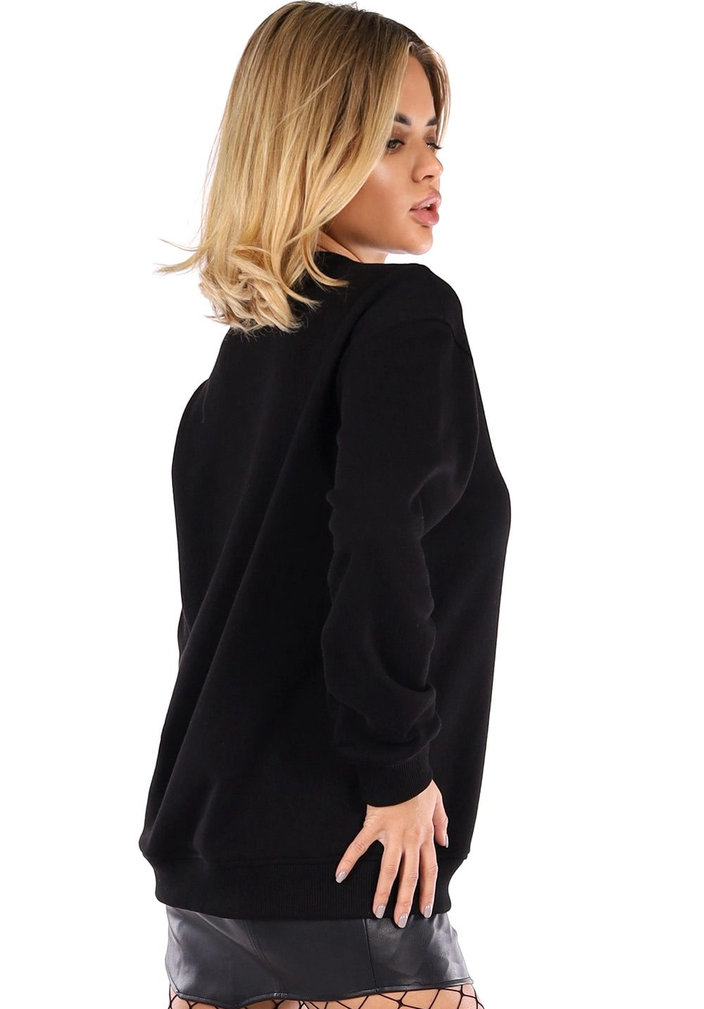 WOMEN’S SWEATSHIRT LUNA — BLACK