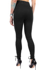 WOMEN’S FULL LACE-UP KNIT LEGGINGS MIRANDA — BLACK