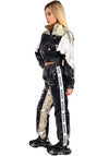 Women’s Shiny PVC Tracksuit – MNKLLY Gold