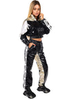 Women’s Shiny PVC Tracksuit – MNKLLY Gold
