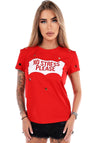 Women’s Cut-Out Print T-Shirt No Stress Red