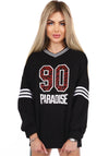 WOMEN’S OVERSIZE SWEATSHIRT PARADISE — BLACK