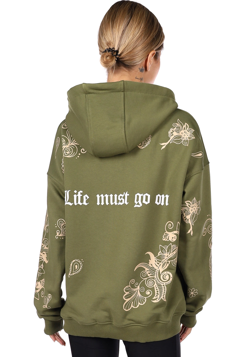 Women’s Hoodie Patterns LMGO — Khaki Print