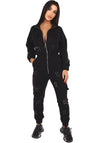 Women’s Cut-Out Jumpsuit Pins Black
