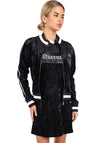 Women’s Queens Velour Bomber & Dress Set Black