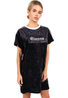 Women’s Velour Dress Queens Black