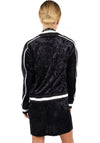 Women’s Queens Velour Bomber & Dress Set Black