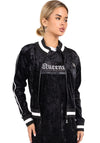 Women’s Queens Velour Bomber & Dress Set Black