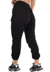 Women’s Ragged Cut-Out Joggers — Black