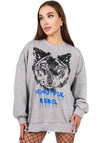 WOMEN’S OVERSIZE SWEATSHIRT REBEL WOLF — GREY