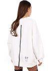 WOMEN’S OVERSIZE SWEATSHIRT REBEL WOLF — WHITE