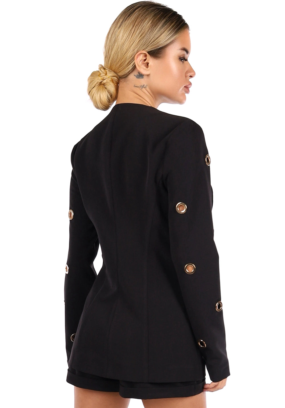 Women’s Blazer Shorts Suit Rings Gold Black