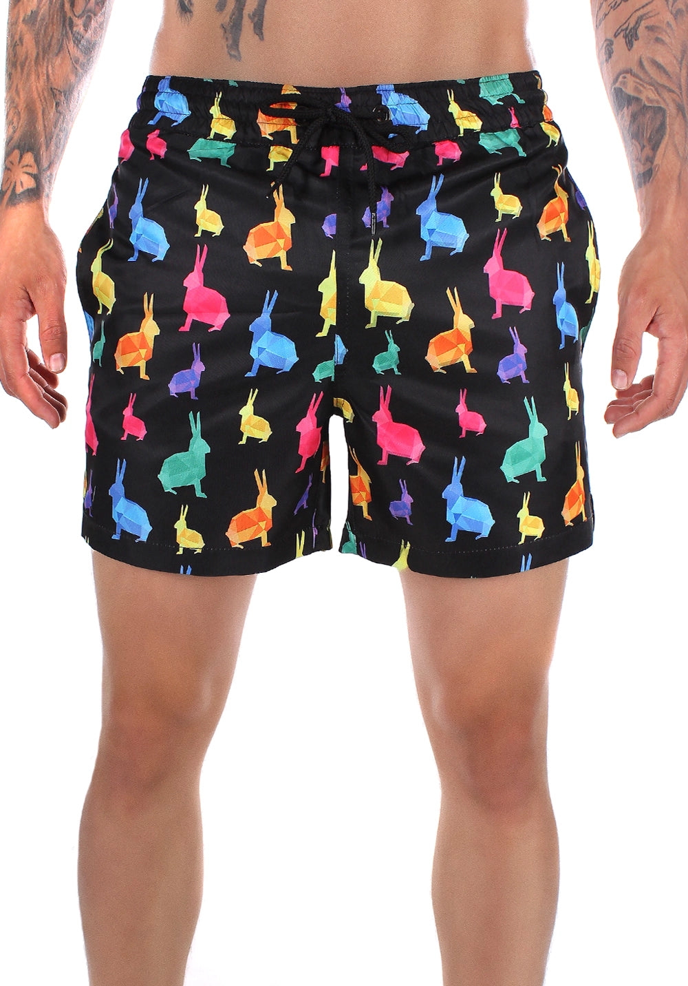 Men’s Swimshorts Rabbits – Black Multi