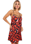 Women’s Safari Dress Red Leopard