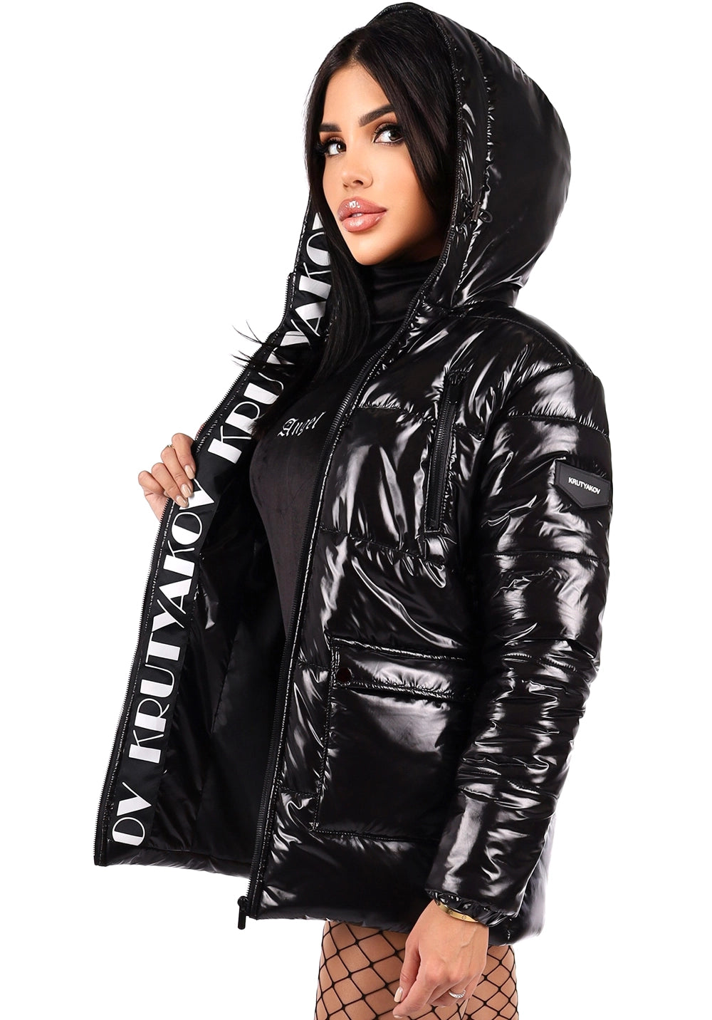 Women’s Winter Puffer Jacket – Sandy Black