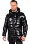 Men’s Winter Jacket Sandy — Black Glossy (PVC)