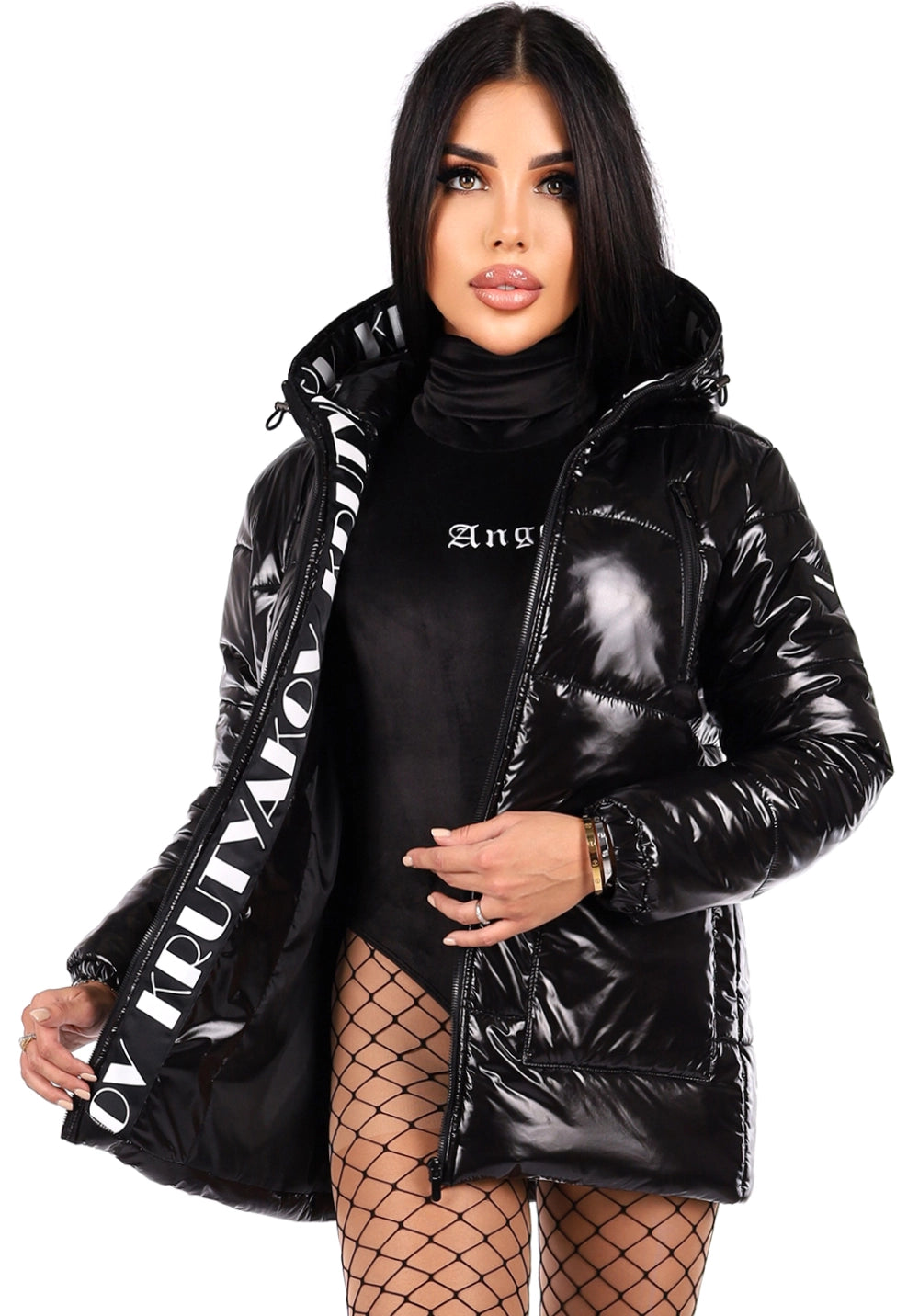 Women’s Winter Puffer Jacket – Sandy Black