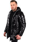 Men’s Winter Jacket Sandy — Black Glossy (PVC)