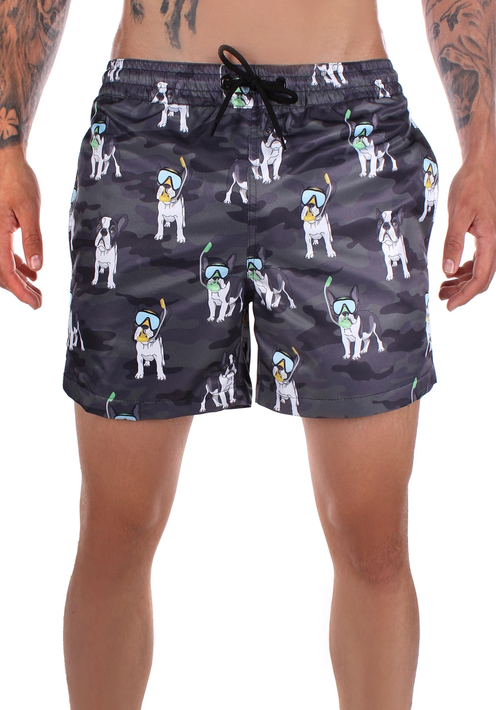 Men’s Swimshorts Scuba Dogs – Grey Camo