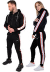 COUPLE KNIT TRACKSUITS STRIPES – BLACK