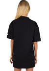 Women’s Distressed Oversize T-Shirt Dress Super Star Black