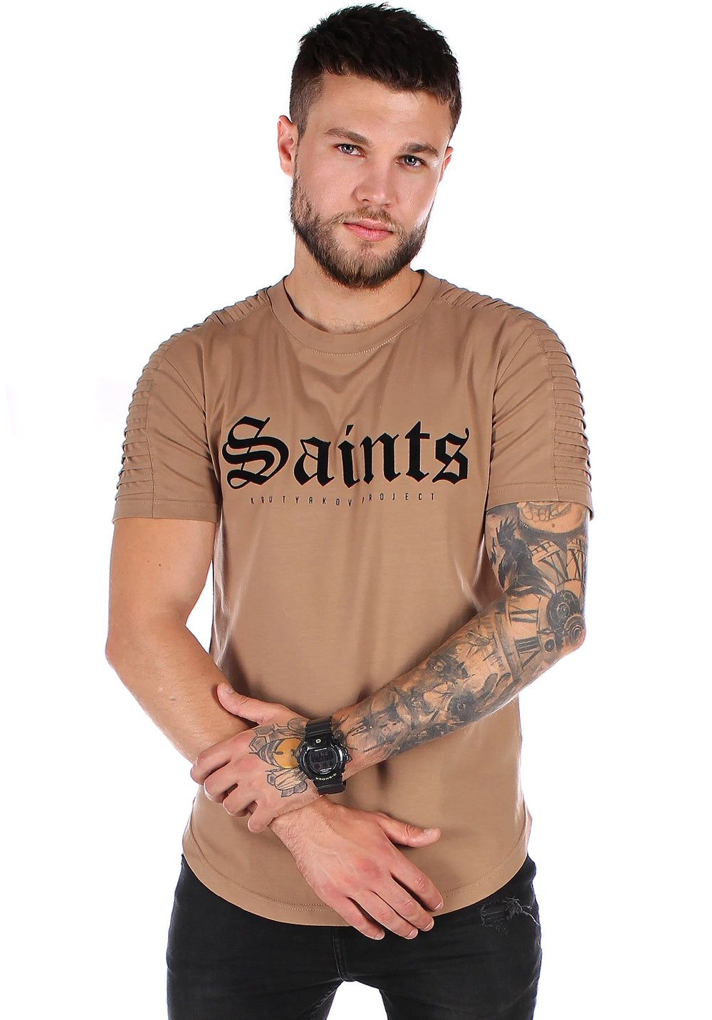 Men’s T-Shirt Saints Quilted — Beige