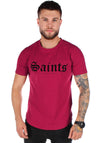 Men’s T-Shirt Saints Quilted — Burgundy