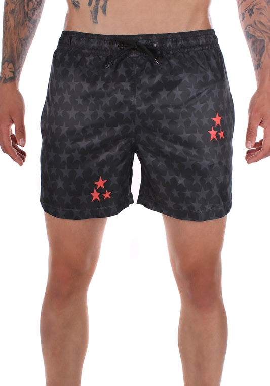 Men’s Swimshorts STARS DISTORTED – Black