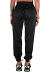 Women’s Front Snap Track Joggers Strip Diamonds — Black