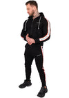 Men’s Knit Tracksuit Stripes – Black