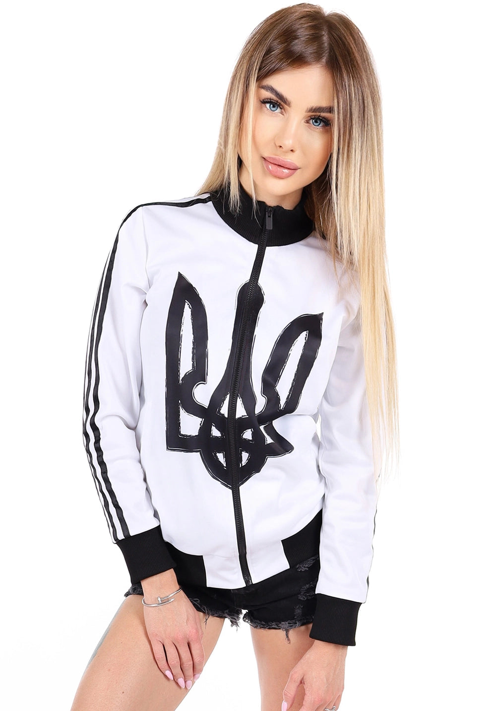 WOMEN’S OLYMPIAN SWEATSHIRT — UKR EMBLEM WHITE