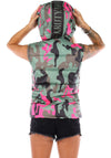 Women’s Camouflage Puffer Vest Vale Classic Pink Camo