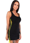 Women’s Lace-Up Dress Verudela Black & Neon Green