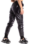 Women’s Shiny PVC Joggers Warm Black