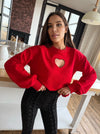 Women’s Sweatshirt — Little Heart Red