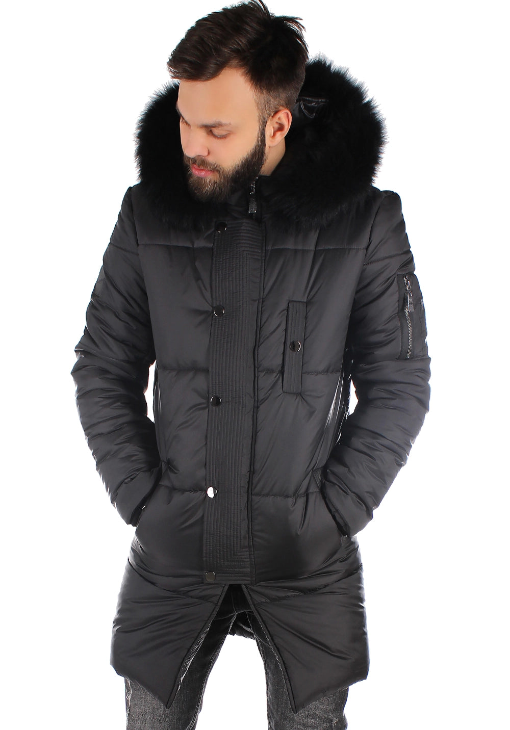 Men’s Winter Jacket Black — Matte Black