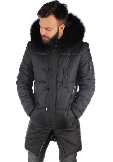 Men’s Winter Jacket Black — Matte Black