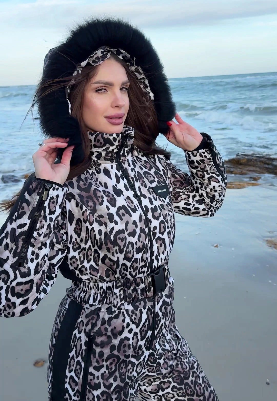 Women’s Ski Suit – One Piece Snow Suit LEO STRIPE