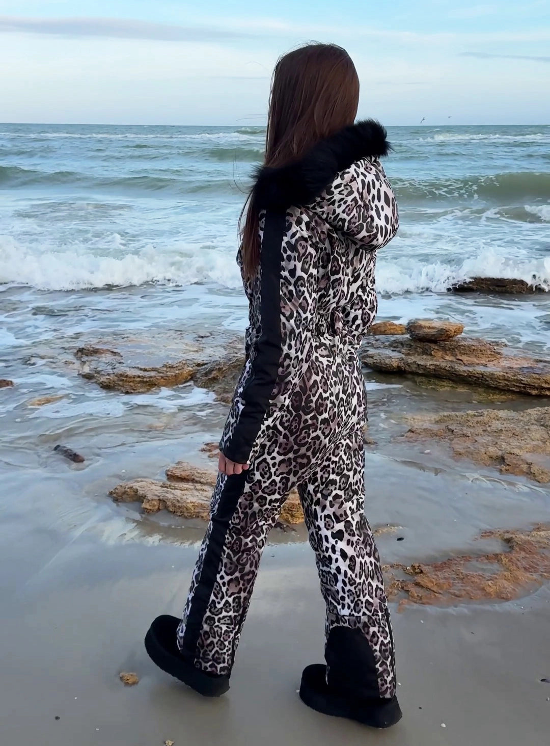 Women’s Ski Suit – One Piece Snow Suit LEO STRIPE