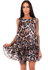 Women’s Bella Ruffle Sundress Leo