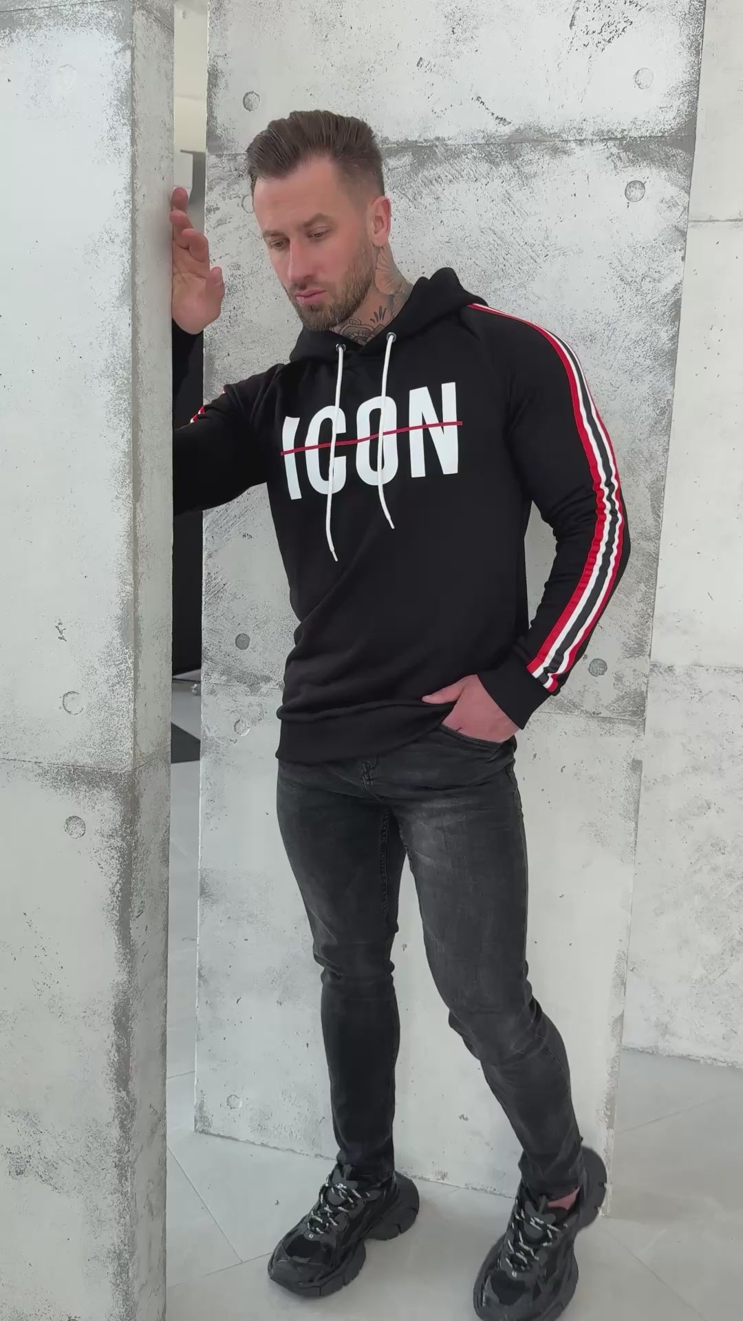 Men’s Hoodie Icon — Black