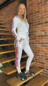 Women’s Cotton Zip-Detail Tracksuit – Istra White