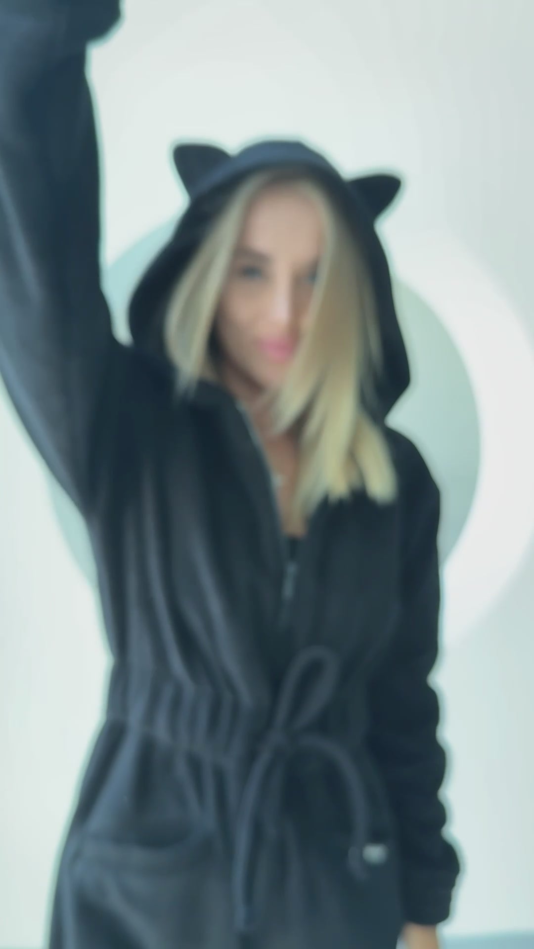 Women’s Fleece Jumpsuit Flow Black