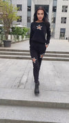 Women’s Beaded Tracksuit – Stars Black